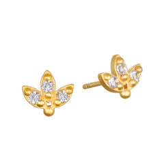 Spring Lotus 2024 - White topaz lotus studs