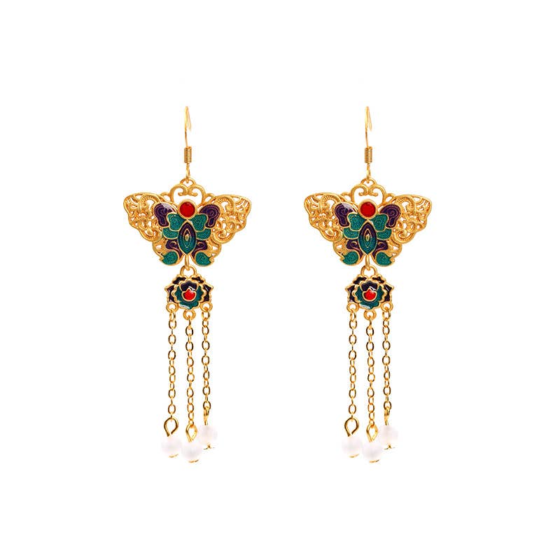 Golden Butterfly Earrings