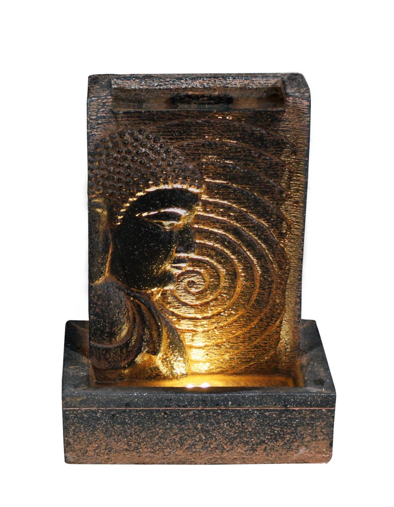 Buddha Water Wall Fountain W/Led