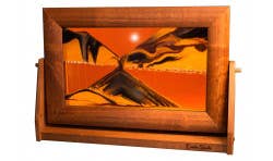 Alder Wood (Traditional) Moving Sand Art Pictures: Sunset Orange / Large