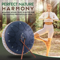 Wise Harmony Steel Tongue Rain Drum 12 Inch 13 Notes: Navy