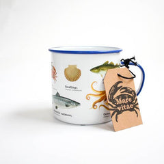 Sea Life Enamel Mug