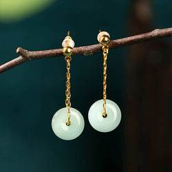 Minimalist Style Jade Earrings