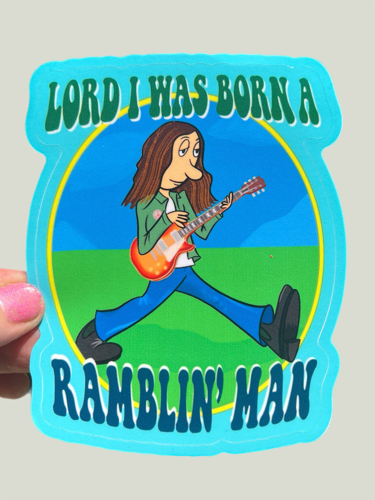 Ramblin' Man 3 INCH STICKER