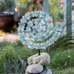 Glass & Stone Spiral on Rock