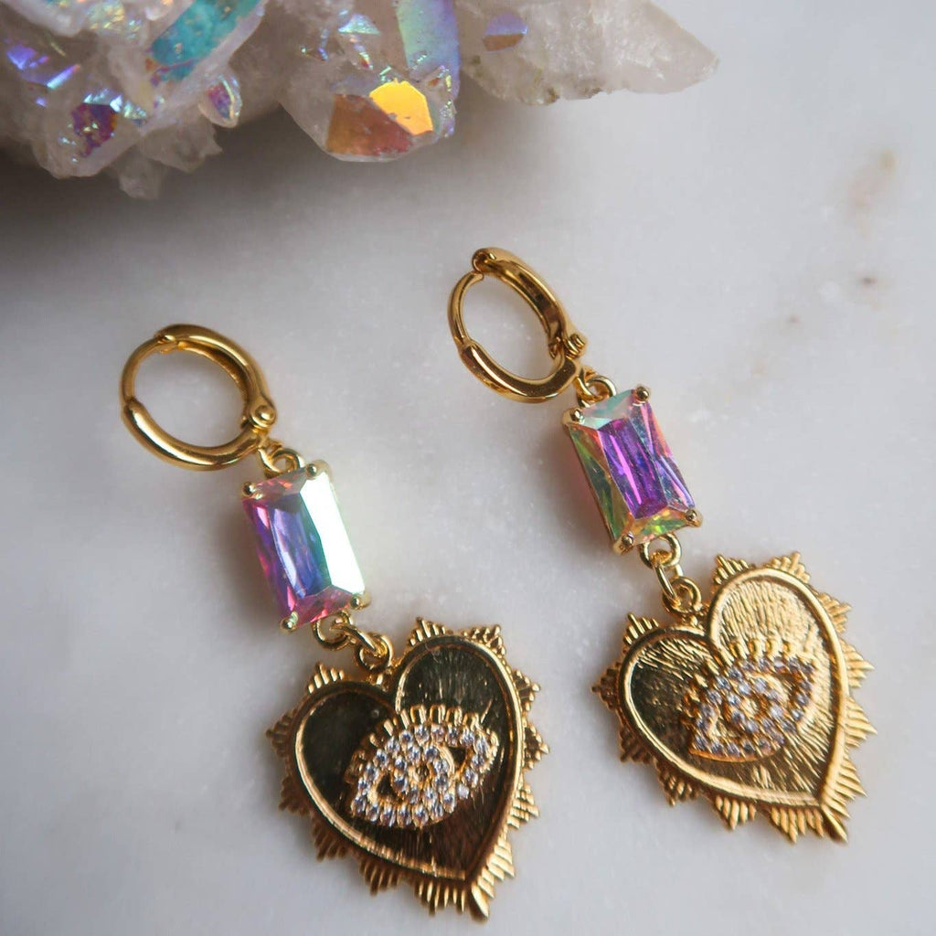 Sound of her Laughter Heart Earrings