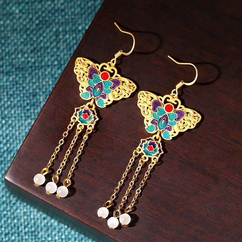 Golden Butterfly Earrings