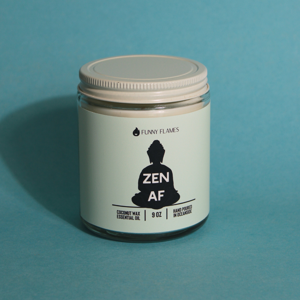 Zen Af (Green) relaxing and funny candle -9 oz