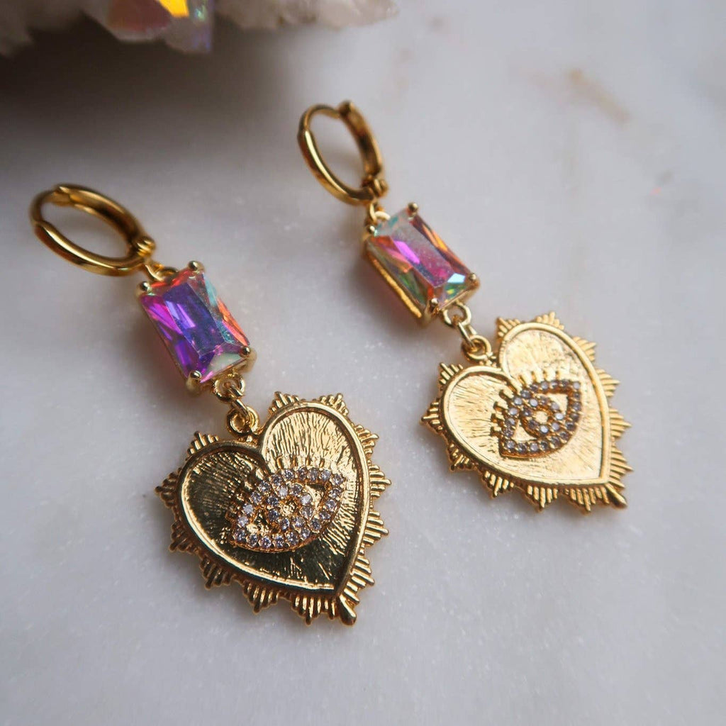 Sound of her Laughter Heart Earrings