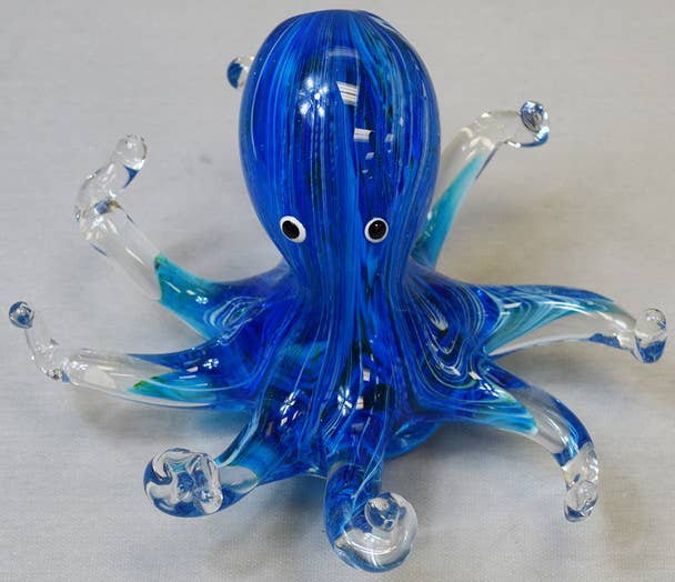 Glass Octopus Blue 7