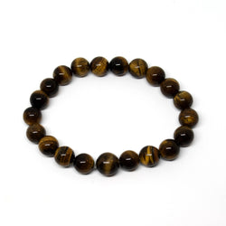 Long Size Tiger Eye Beaded Bracelet - Wrist Mala - 10mm