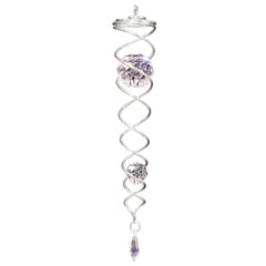 Silver / Clear - Crystal Twister Wind Spinner