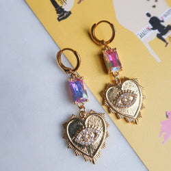 Sound of her Laughter Heart Earrings