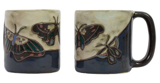 Mara Stoneware Butterfly Mug - Bllue