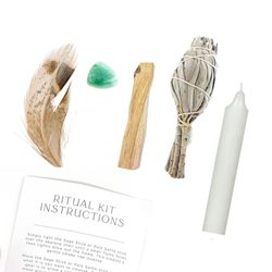 Energy Ritual Kit with Aventurine, Palo Santo + Sage