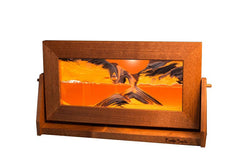 Alder Wood (Traditional) Moving Sand Art Pictures: Sunset Orange / Large