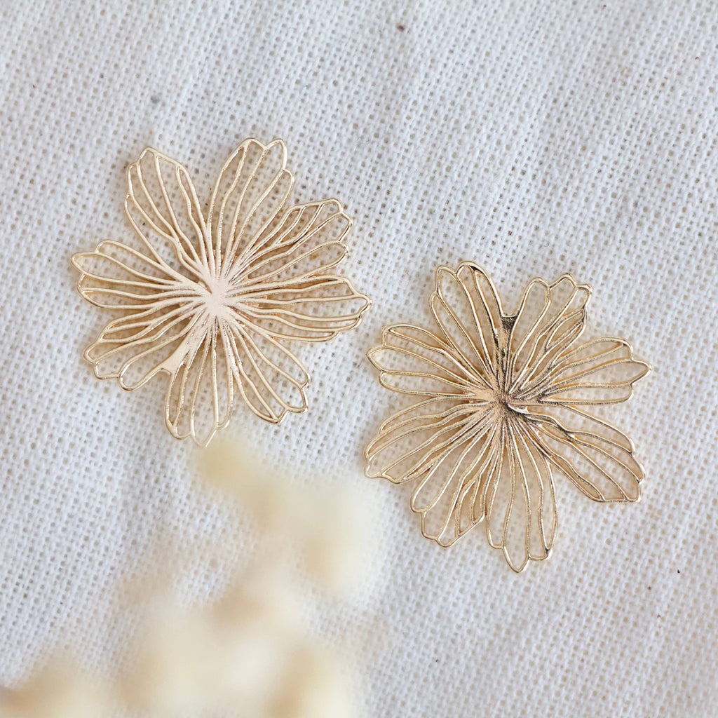 Tropical Flower Statement Earrings  