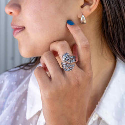 Sterling Silver Adjustable Jellyfish Ring