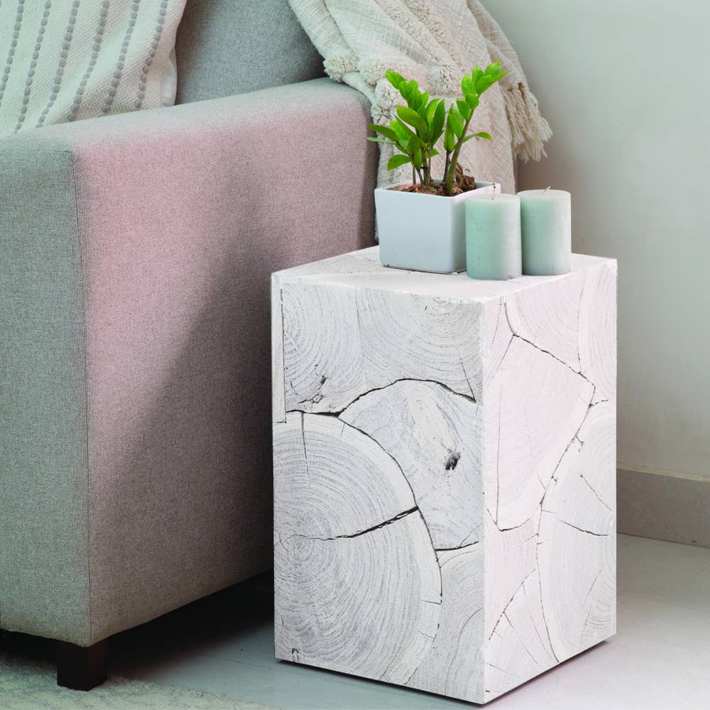 Rocco Side Table: White