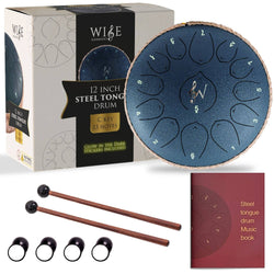 Wise Harmony Steel Tongue Rain Drum 12 Inch 13 Notes: Navy