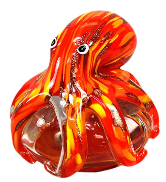 Glass Octopus Red 4