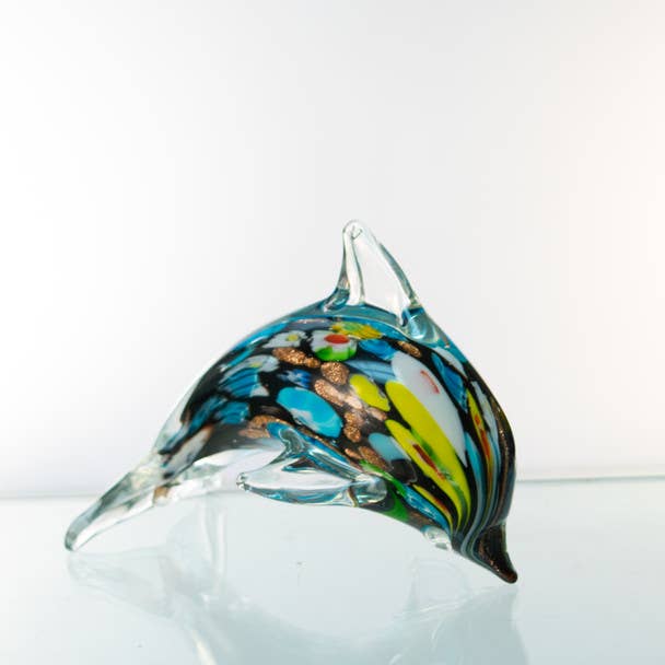 Glass Mixed Color Dolphin 6