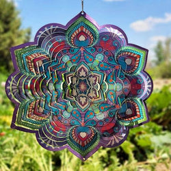 Lotus Mandala - Large Wind Spinner