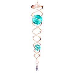 Copper / Aqua - Crystal Twister Wind Spinner