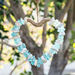 Glass & Stone Hanging Heart