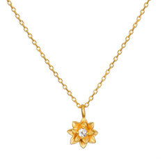 Summer - 16” Soul Renew Gold Lotus Necklace