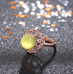 Sweet in Heart Color Change Stone Open Ring