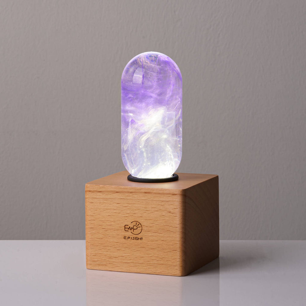 EP LIGHT Handmade Amethyst Led Bulb: Bulb Only