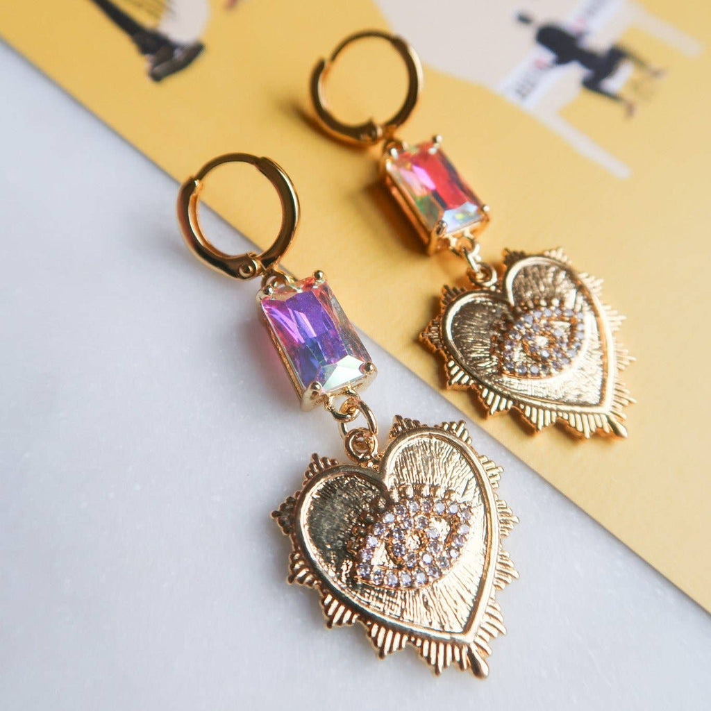 Sound of her Laughter Heart Earrings