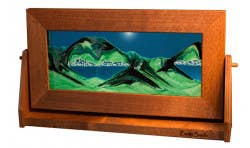 Alder Wood (Traditional) Moving Sand Art Pictures: Summer Turquoise / Large