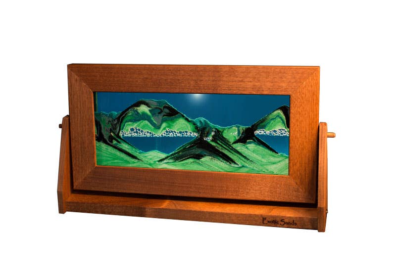 Alder Wood (Traditional) Moving Sand Art Pictures: Volcanic Clear / Large