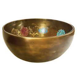 Hand Hammered 7 Chakras Singing Bowl: 8”x4”