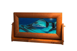 Alder Wood (Traditional) Moving Sand Art Pictures: Summer Turquoise / Large