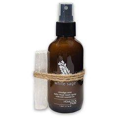 Smudge Spray & Crystal Set: White Sage