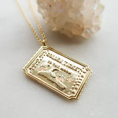 Golden Ticket to the Moon Necklace