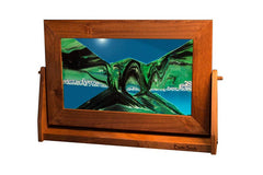 Alder Wood (Traditional) Moving Sand Art Pictures: Summer Turquoise / Large