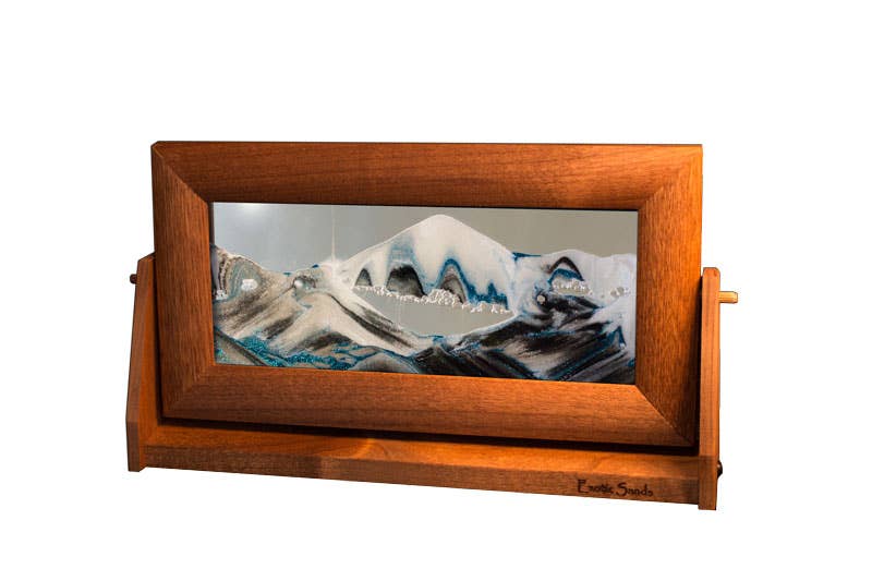 Alder Wood (Traditional) Moving Sand Art Pictures: Volcanic Clear / Large