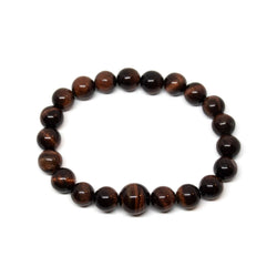 Long Size Red Tiger Eye Beaded Bracelet Wrist Mala 10mm