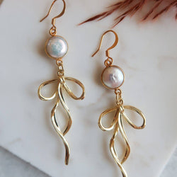 Pearls and Promises Bow Earrings