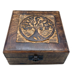 IMBox-04 - Wooden Keepsake Box 13x13x6cm - Tree of Life