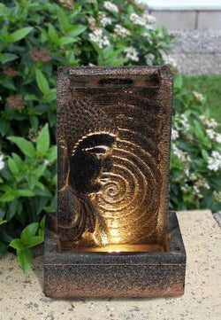 Buddha Water Wall Fountain W/Led