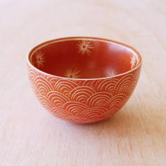 Two Pattern Bowl: Orange