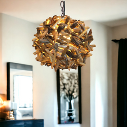 Hanging Driftwood Lamp