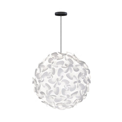 Lora Puzzle Globe Hardwired Pendant, Black Cord