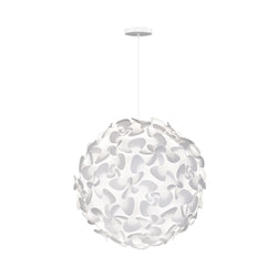 Lora Puzzle Globe Hardwired Pendant, White Cord