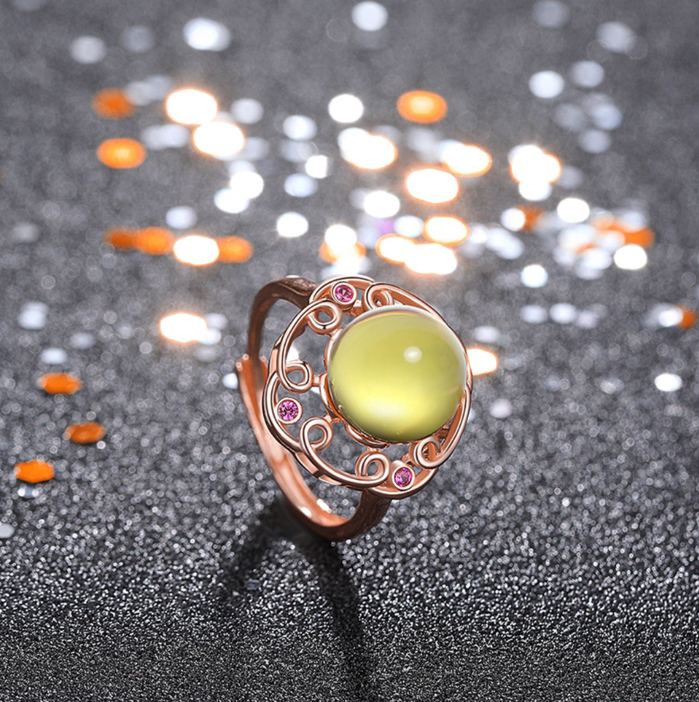 Sweet in Heart Color Change Stone Open Ring